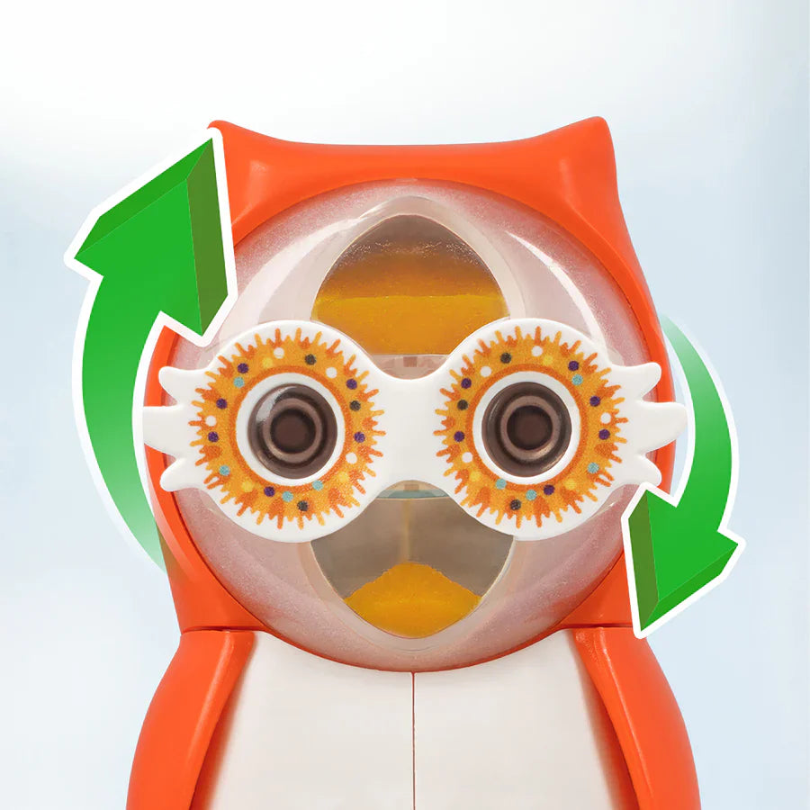Flipper Fun Animal Toothbrush Cover with Suction Cup Holder - Owl