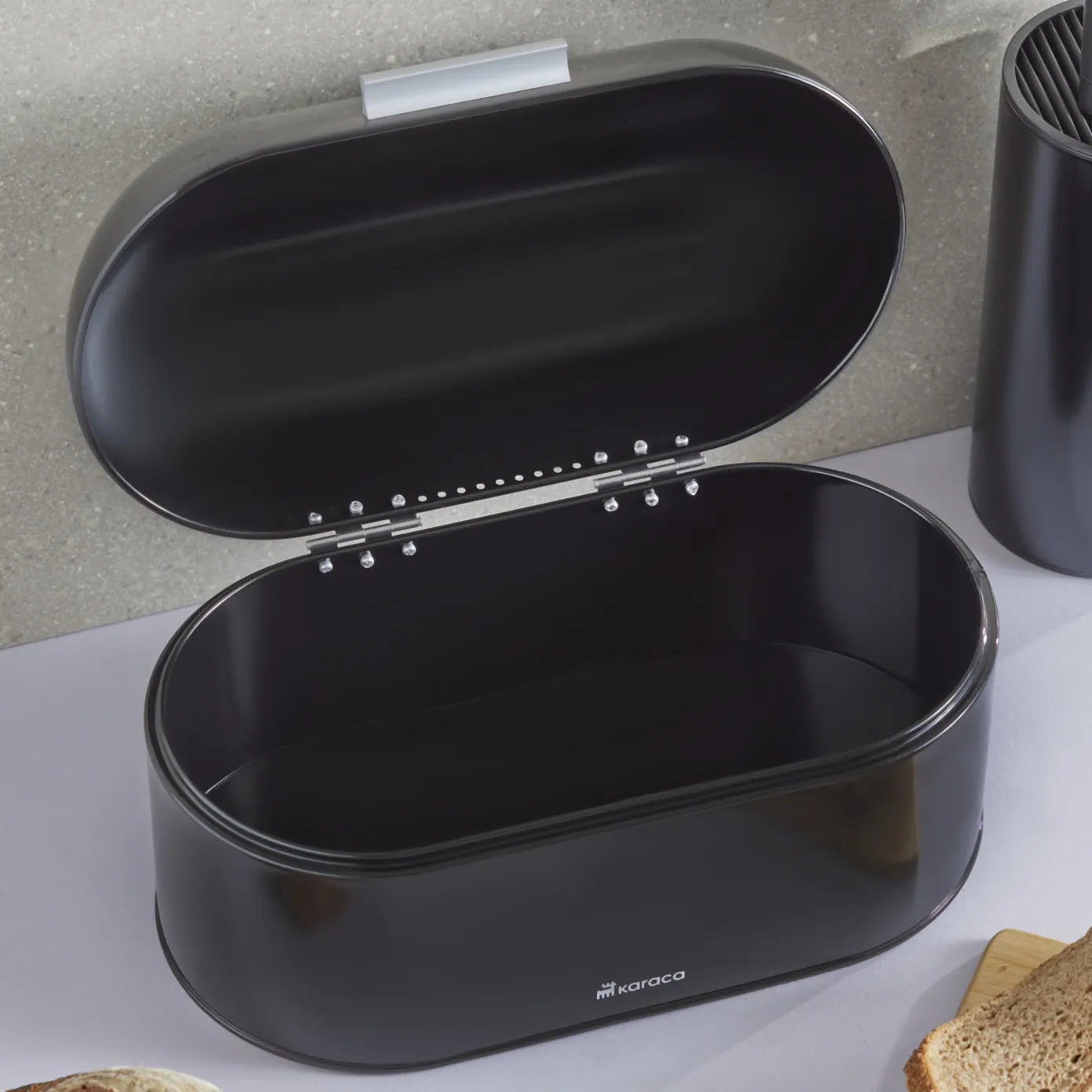 Dustin Black Metal Bread Box 3.5L – Stylish & Durable