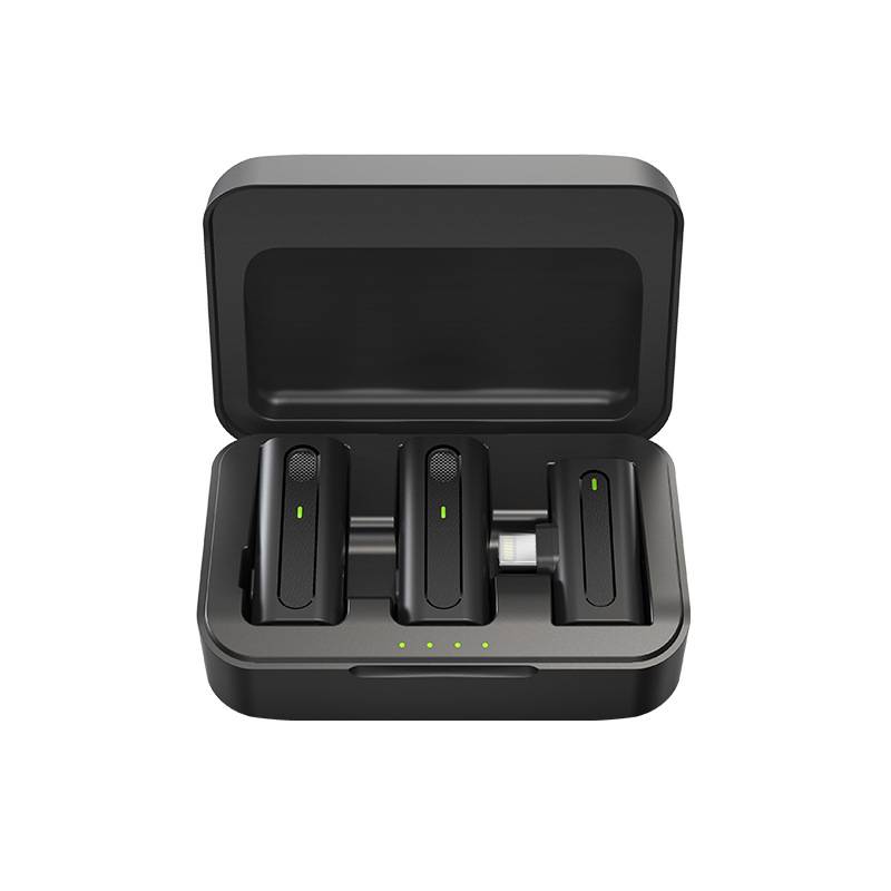 WIWU Wi-WM002 Dual Mini، زمن انتقال منخفض، تقليل ضوضاء بالذكاء الاصطناعي، توصيل وتشغيل، ميكروفون لاسلكي لمنفذ Type-C