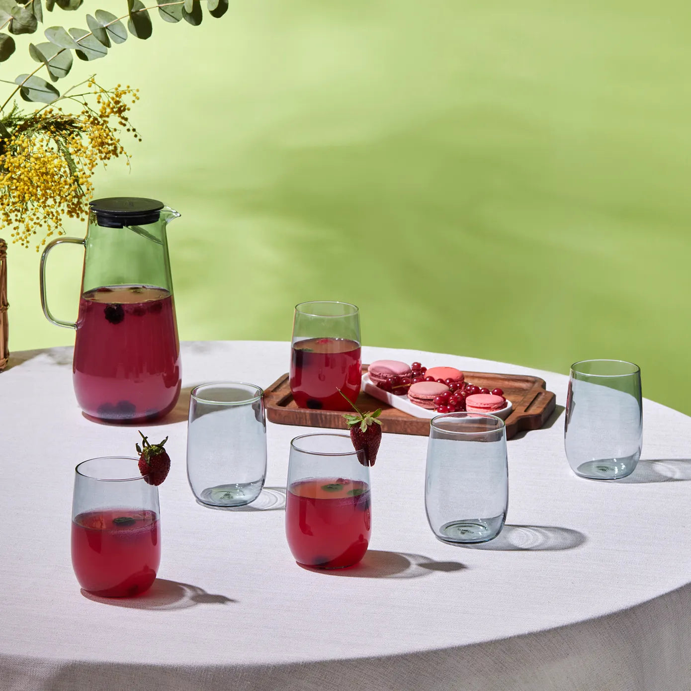 Karaca Parma 7-Piece Carafe & Glass Set, Blue – Elegant Serving