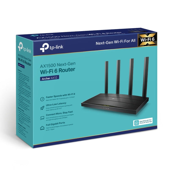 TP-Link AX1500 Dual-Band Gigabit Wi-Fi 6 Router - Black