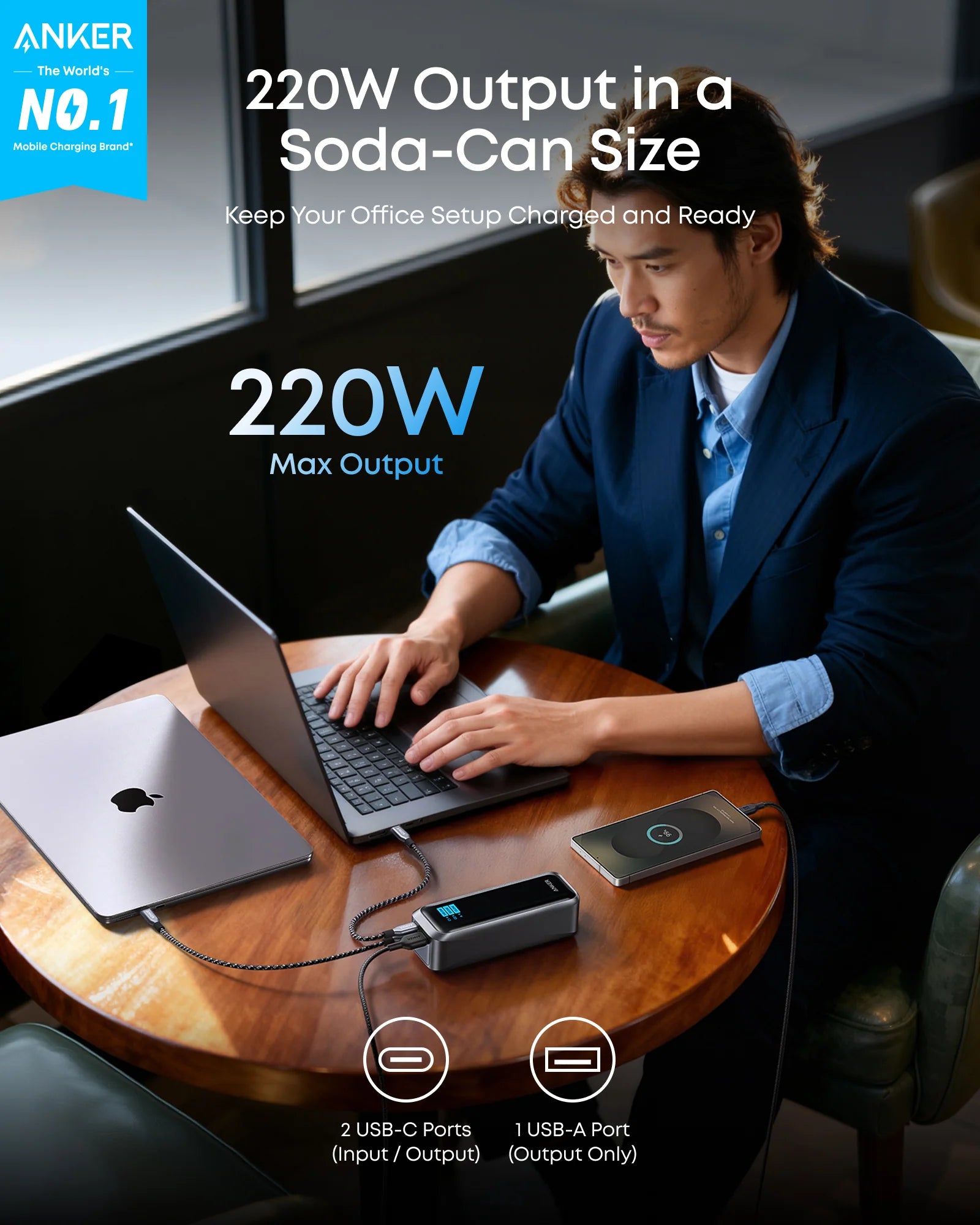 Anker Prime Power Bank (20K, 220W) – 140W Fast Charging | 20100mAh