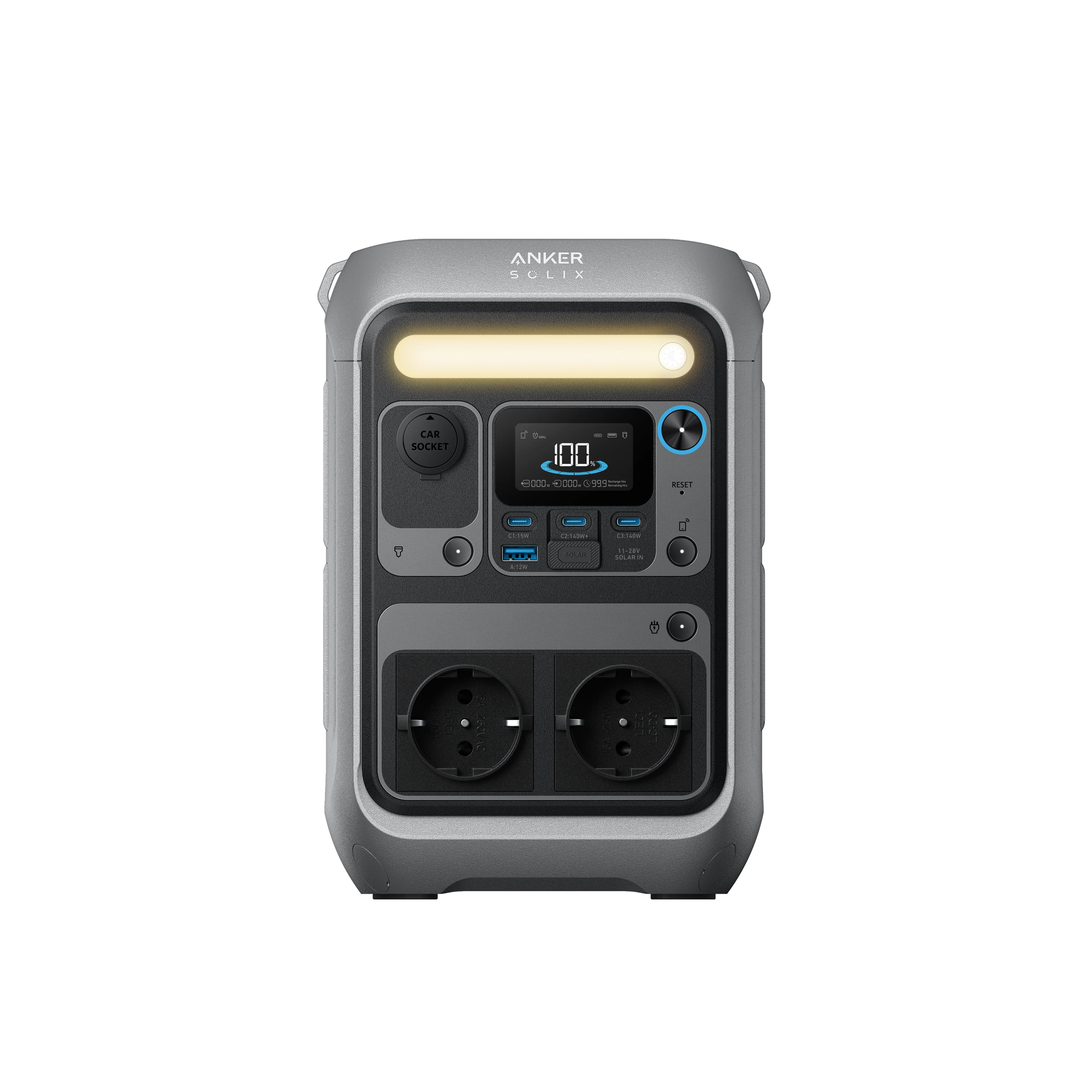 محطة طاقة محمولة Anker SOLIX C300 بقوة 300 واط مع 7 منافذ