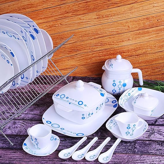 Royalford RF9760 Opalware 97-Piece Elegant Dinner Set