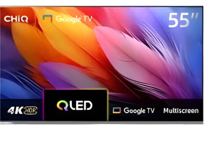 شاشة CHiQ QLED 55 بوصة 4K سمارت Google TV بتردد 120Hz