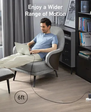 كابل أنكر يو إس بي سي إلى يو إس بي سي للشحن السريع 140 وات - فضي