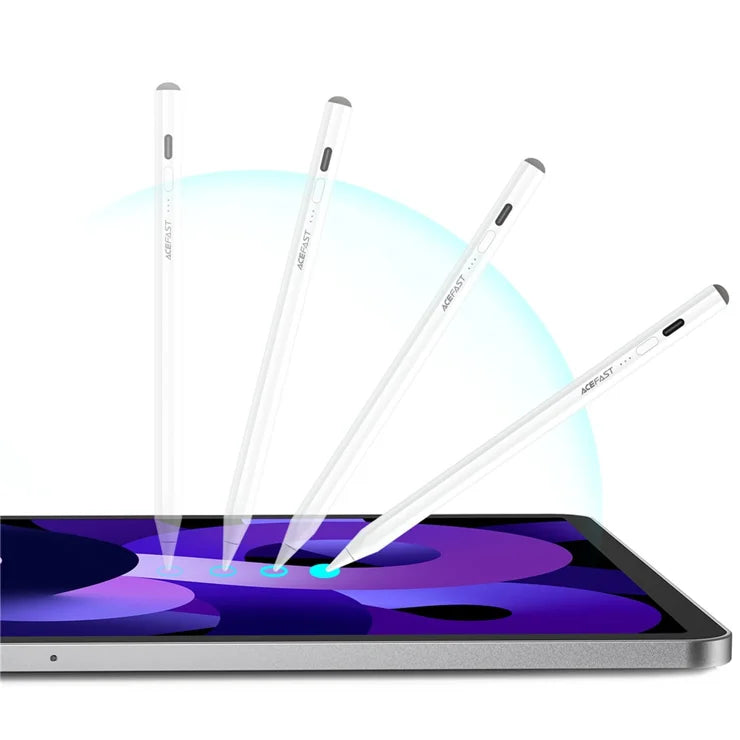 ACEFAST V2 Stylus Capacitive Pen for iPad – Active Recognition, Magnetic, USB-C Charging (White)