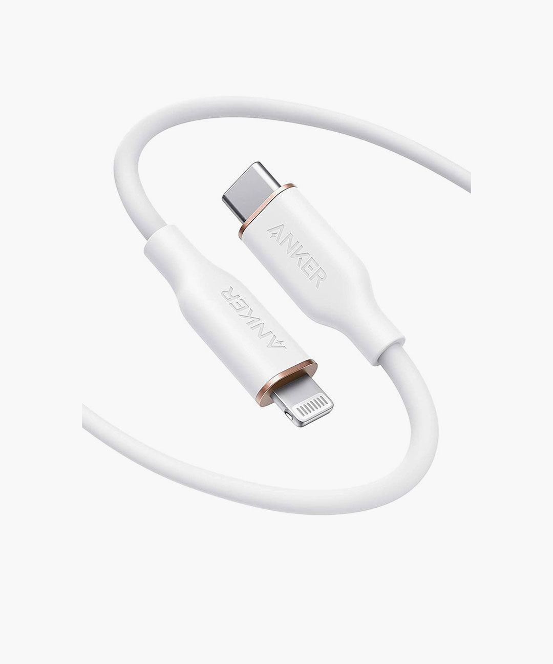 كابل Anker PowerLine III Flow USB-C مع موصل Lightning بطول 3 أقدام - أبيض