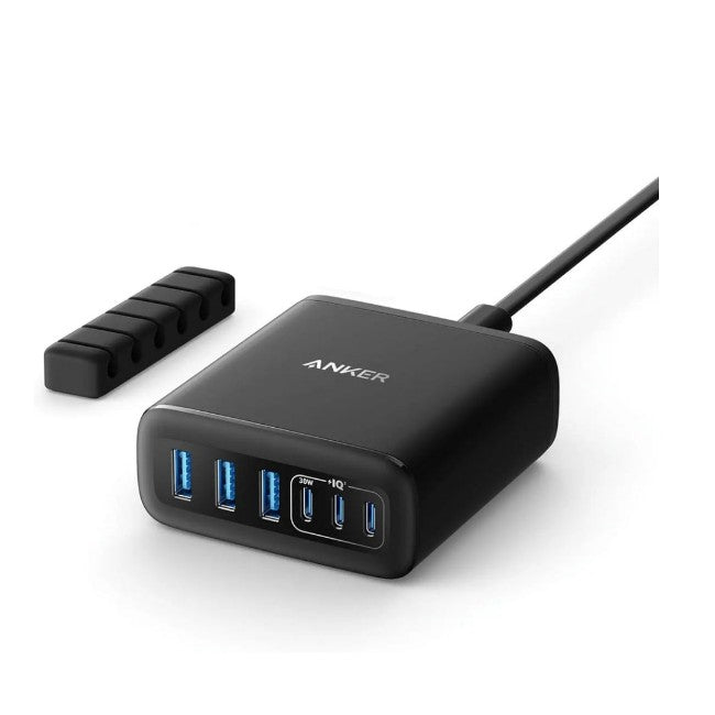 Anker 112W 6 Port GaN Charger - Black