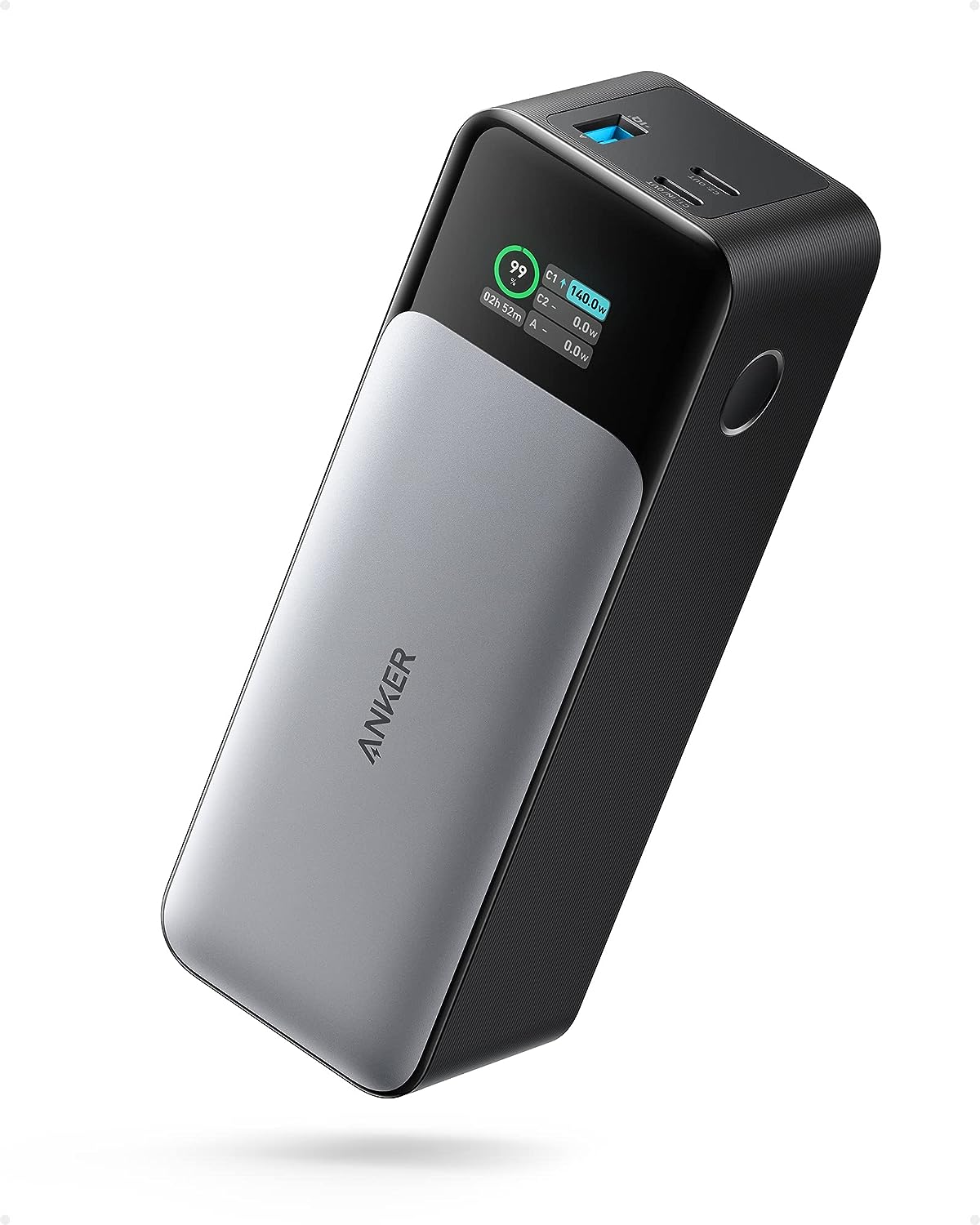 Anker 737 Power Bank 24,000mAh 3 Port Ultra Fast Charger - Black