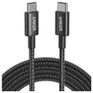 Anker Nylon USB C to USB C Cable 6ft Fast Charging & Durable- Black