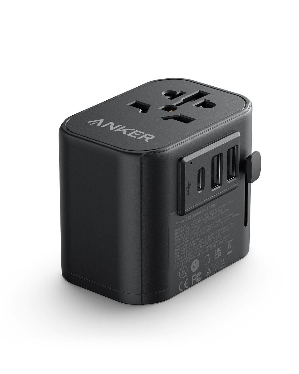 Anker PowerExtend USB C Travel Adapter 30W Fast Charger - Black