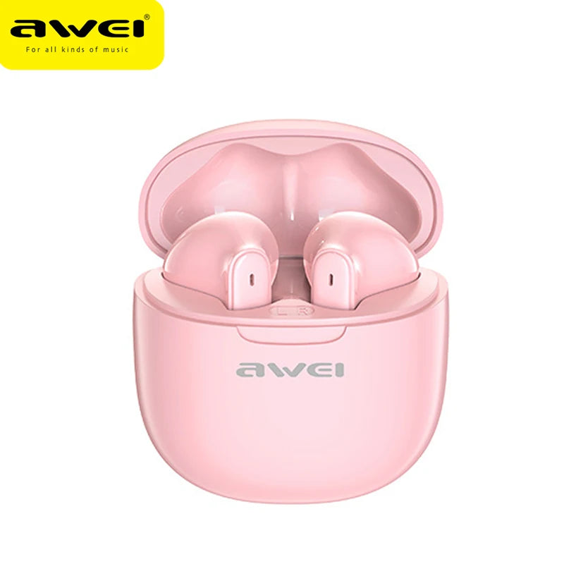 Awei ENC Bluetooth 5.3 Noise Canceling Wireless Earbuds with HD Mic 4 Deep Bass TWS Earbuds