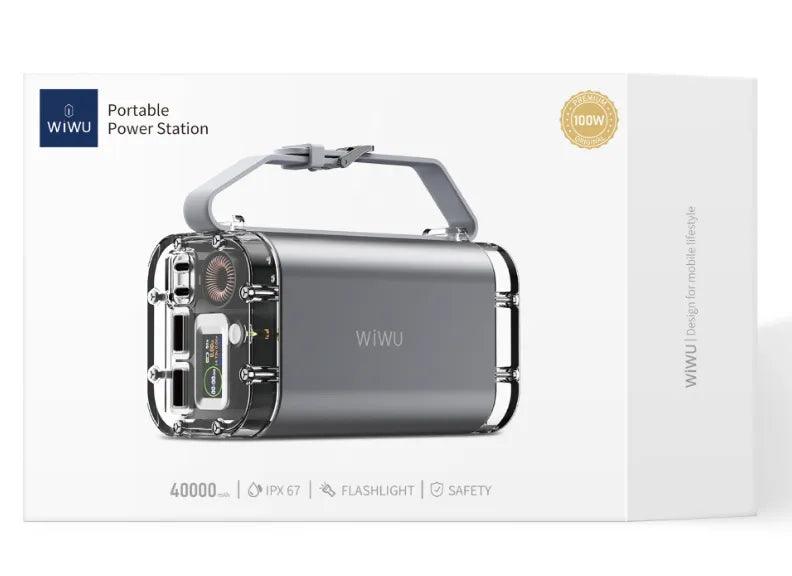 ويوو 100 واط شاحن سريع المحمول مصدر طاقة تخزين الطاقة 40000 مللي أمبير في الساعة - أسود