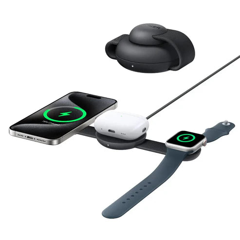 أنكر MagGo – شاحن لاسلكي 3 في 1 قابل للطي بقدرة 15W