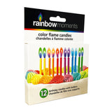 Rainbow Moments Rainbow Flame Birthday Candles – 12 Colors