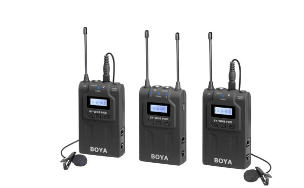BOYA BY-WM8 Pro-K2 Dual Wireless Mic w/ 2 Transmitters
