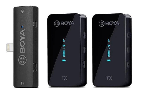 مايك BOYA BY-XM6-S4 لاسلكي مزدوج 2.4GHz احترافي