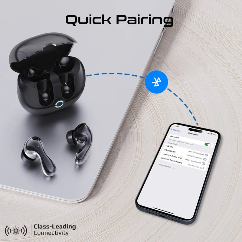 سماعات TWS Promate Baton مع إلغاء الضوضاء | أسود