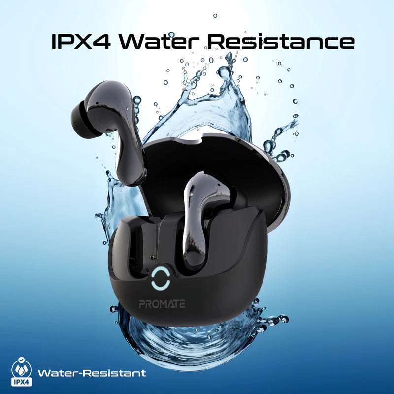سماعات TWS Promate Baton مع إلغاء الضوضاء | أسود