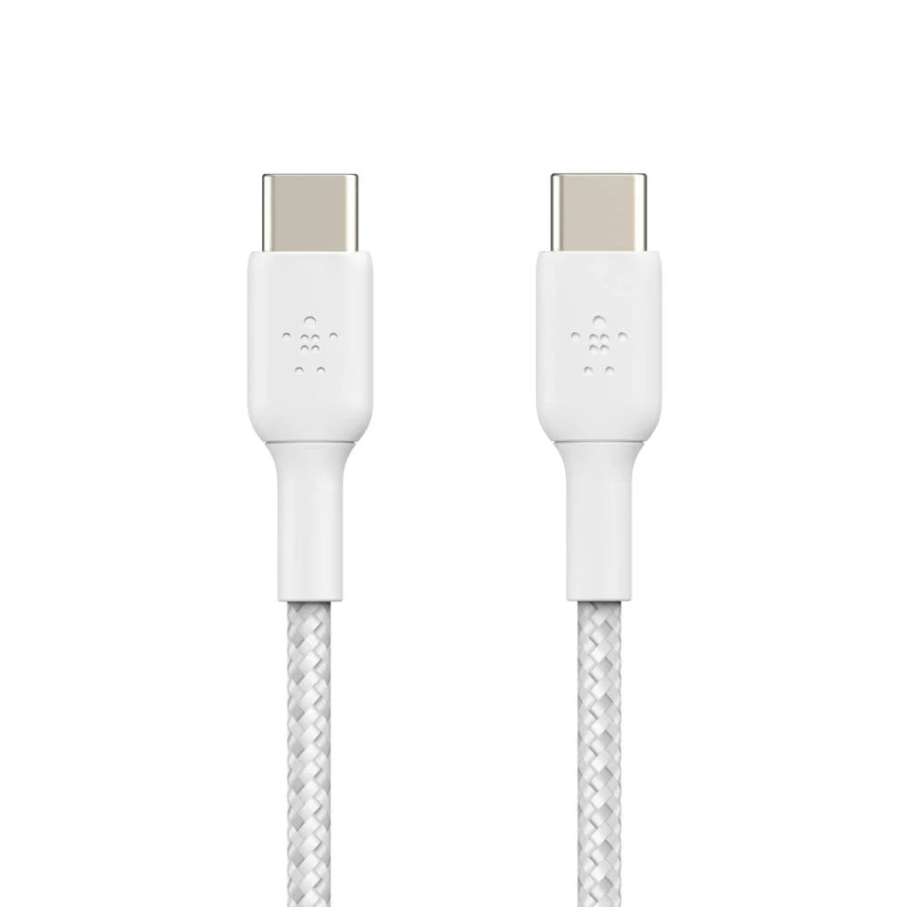 Belkin Boost Charge Braided USB C Cable 1M Fast Charge - White
