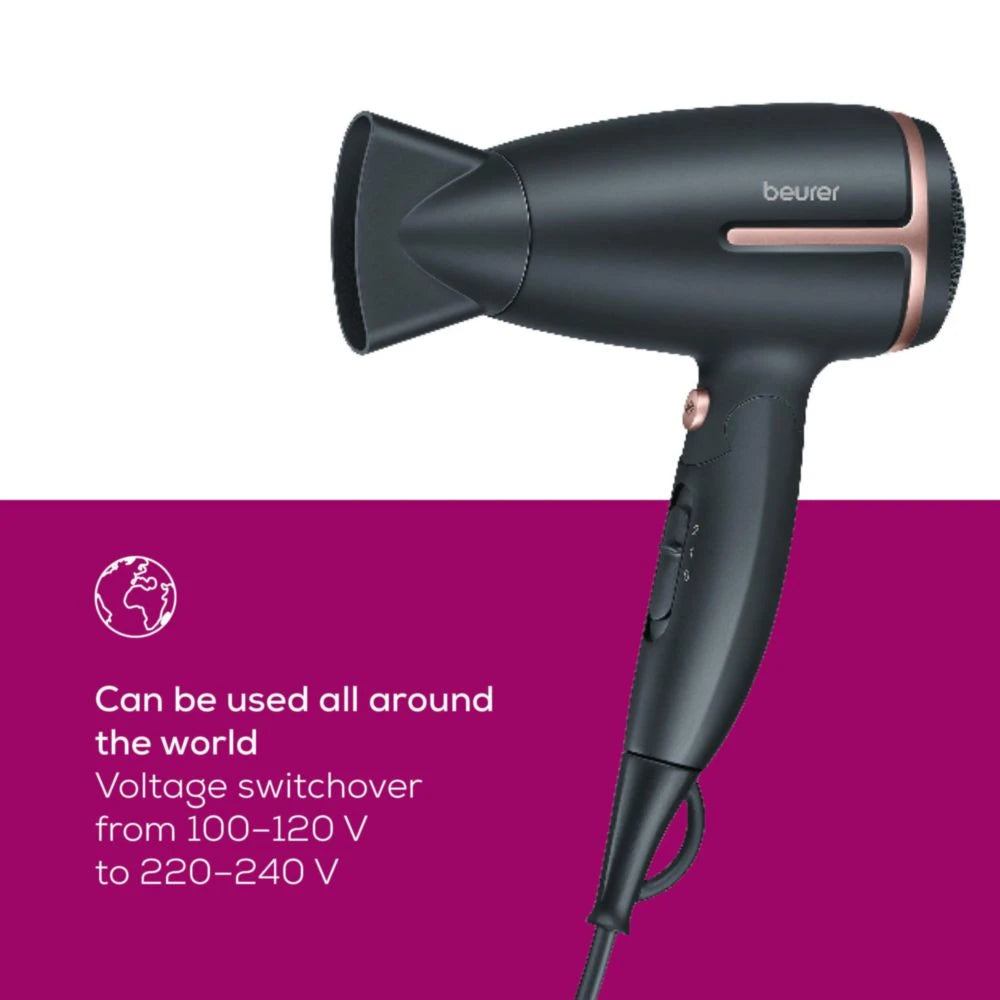 Beurer HC 25 Travel Hair Dryer Ionic & 1600W