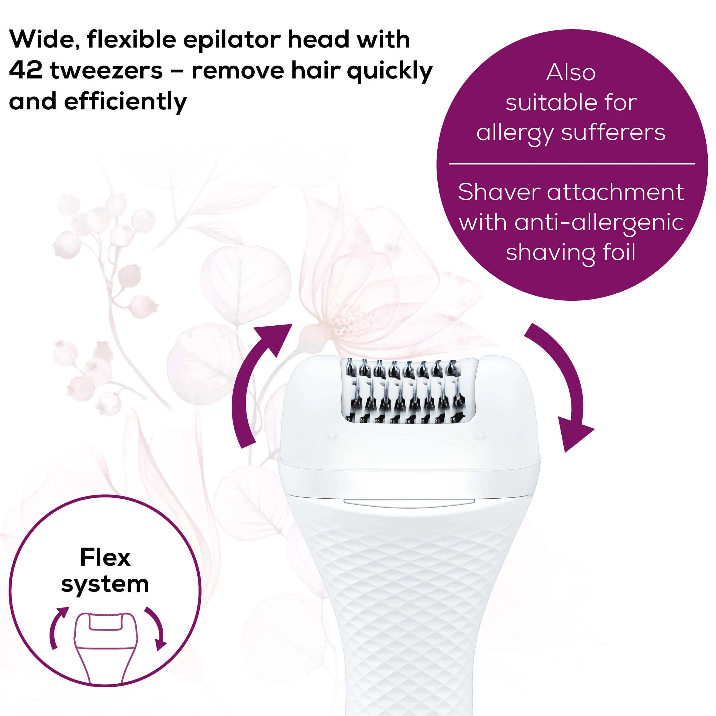Beurer HL 76+ Wet & Dry Epilator Smooth Skin Long-lasting