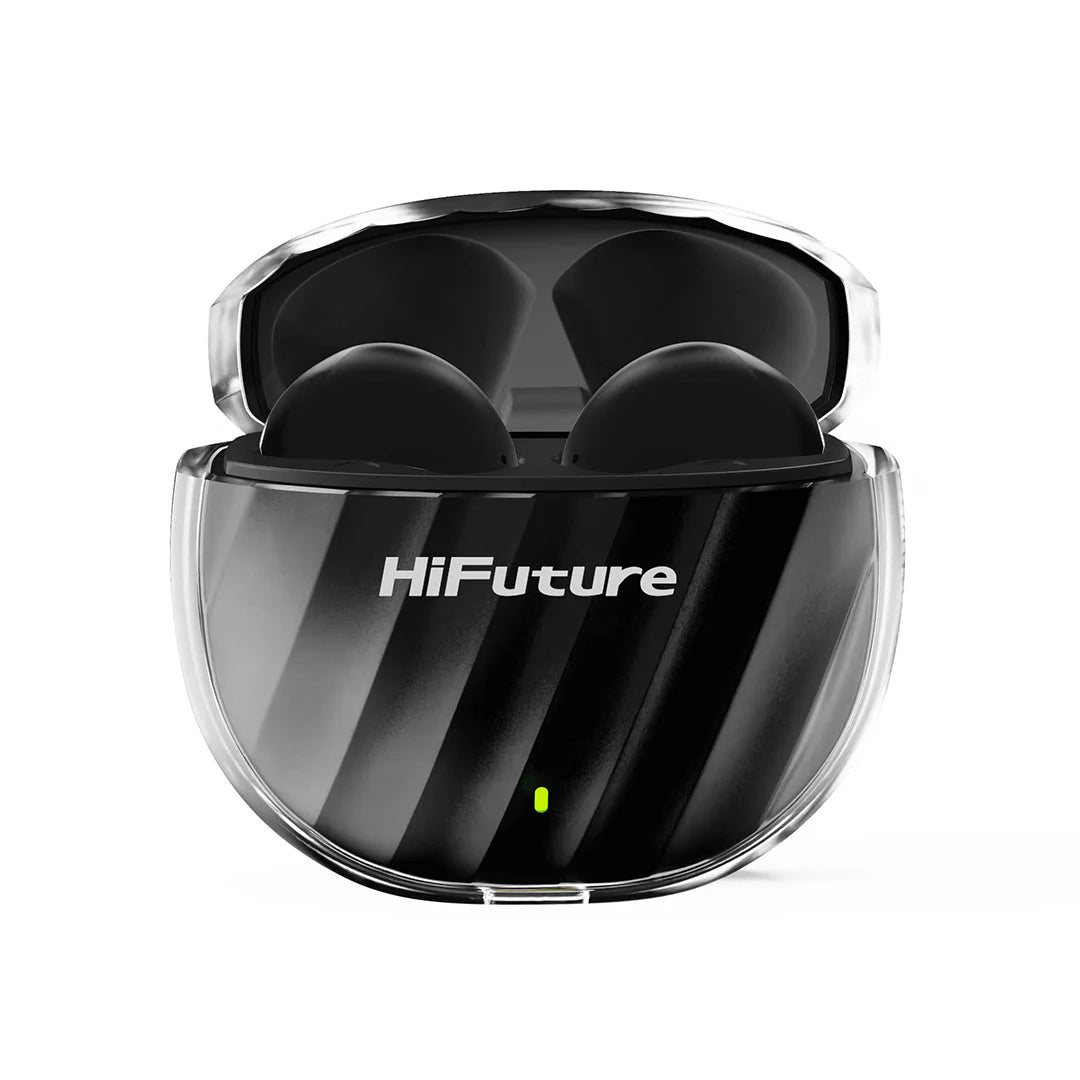HiFuture Flybuds 3 Bluetooth 5.3 Earphones Gym and Sport Earphones with 4 Built-in Microphones for Calls
