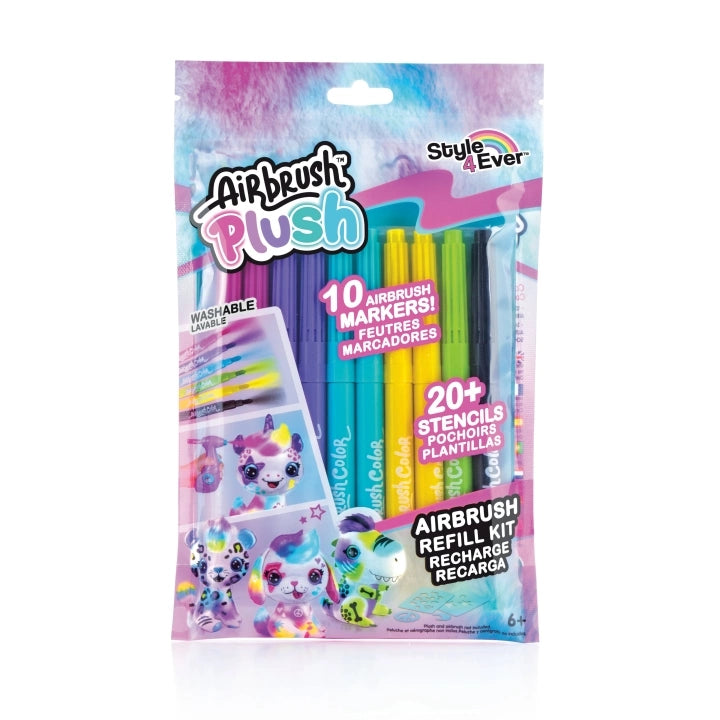 Airbrush Plush Refill Kit – 10 Pens for Endless Creativity