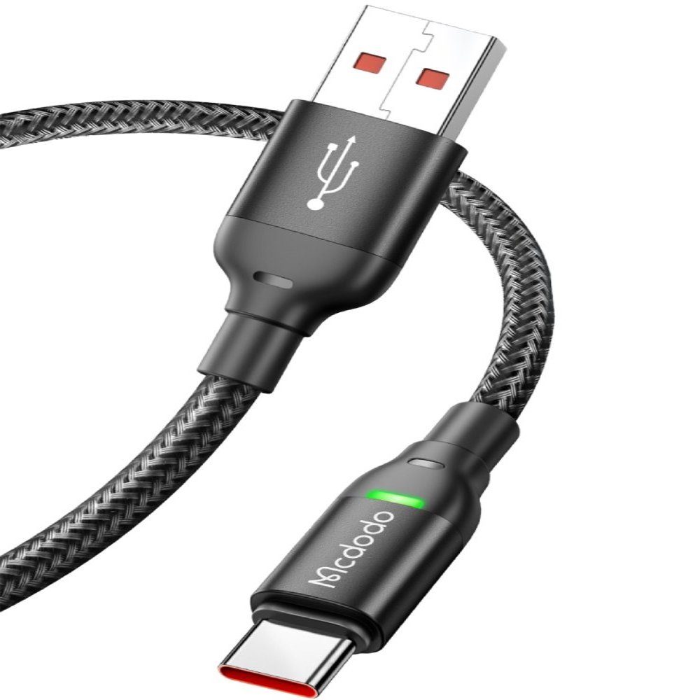 CDODO Type-C Cable QC4.0 Fast Charging with LED - Black