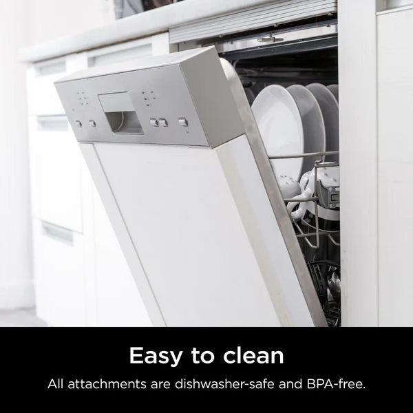 خلاط يدوي نينجا فودي 3 في 1 - 850 واط، 3 ملحقات - أسود