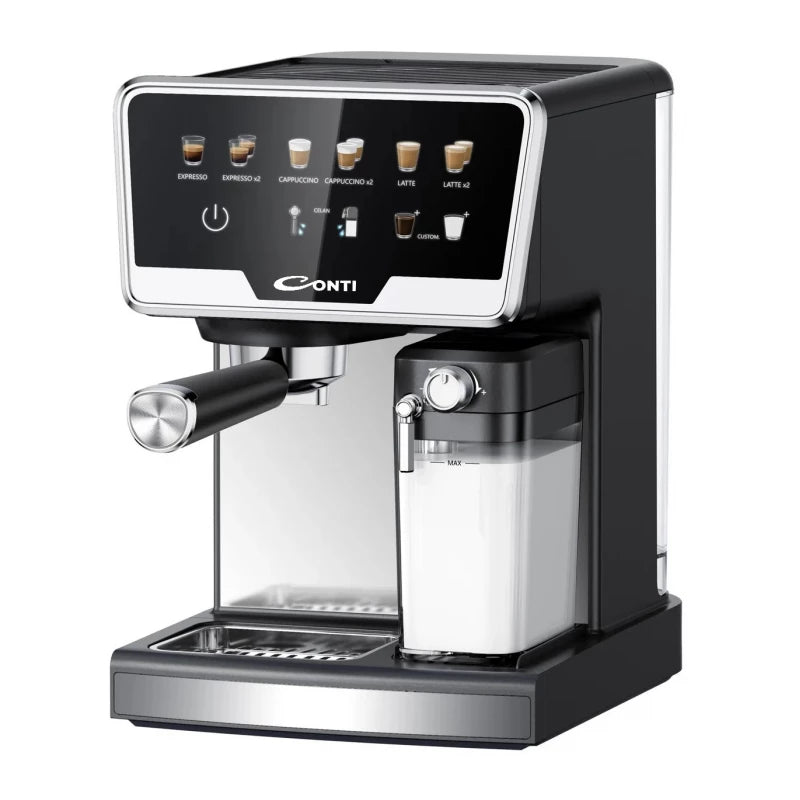 آلة إسبرسو Conti CM3037 BS – ضغط 15 بار وخزان 1.7 لتر