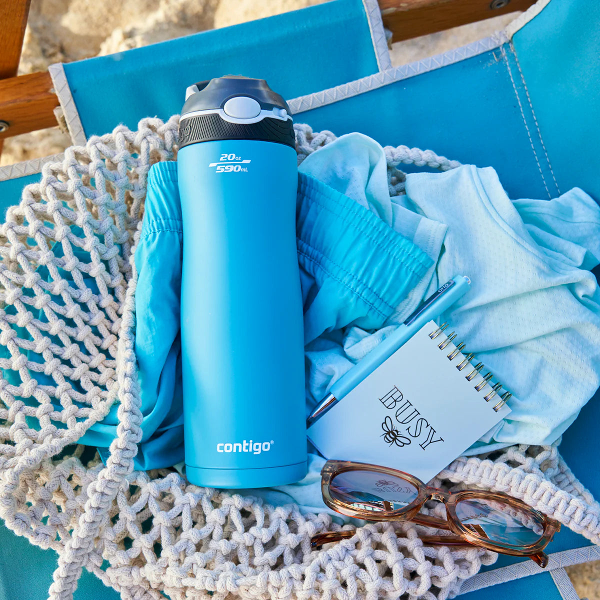 كونتيجو أوتوسبوت آشلاند تشيل زجاجة مياه ستانلس ستيل معزولة بتفريغ الهواء سعة 590 مل