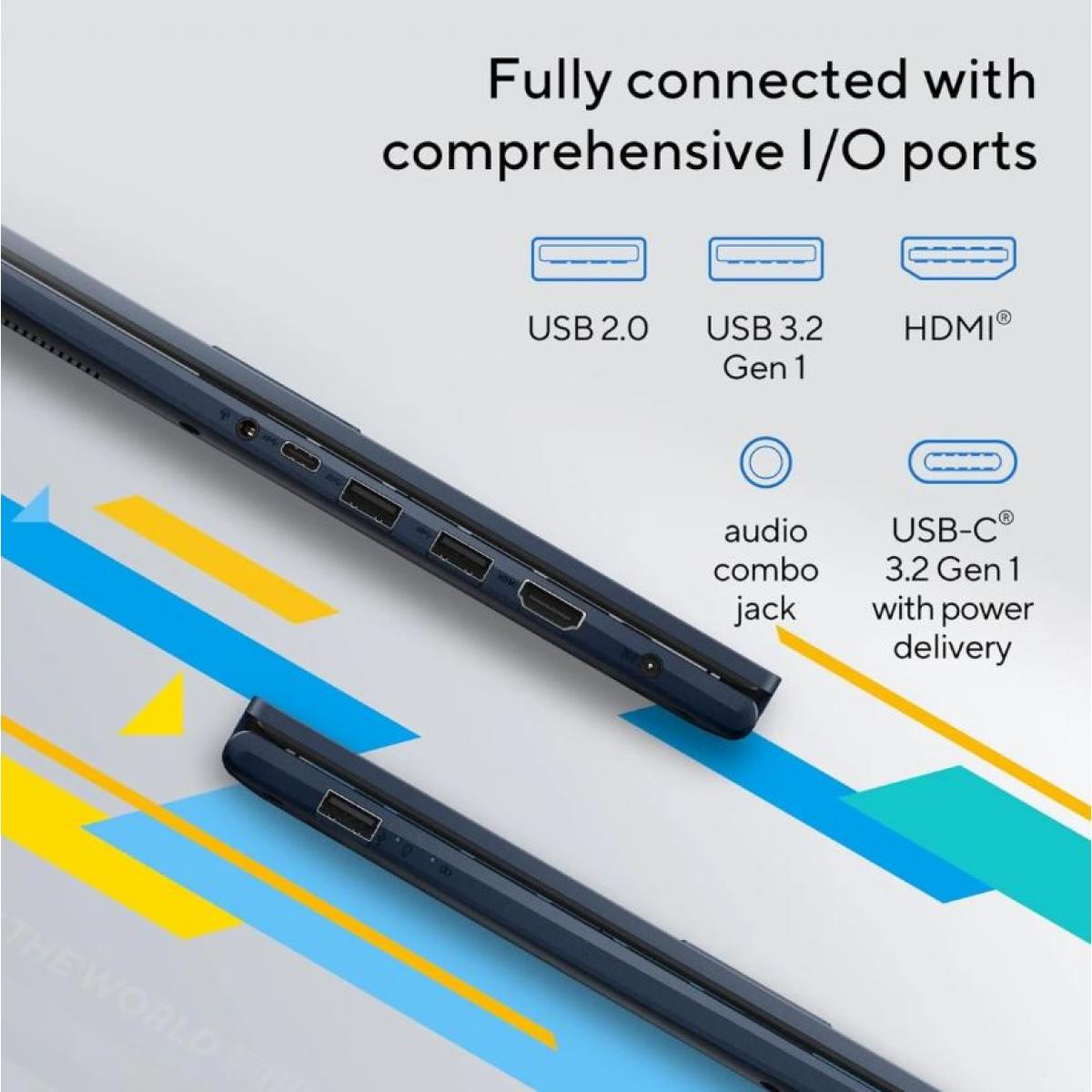 ASUS VivoBook i3, 15.6" FHD, 8GB RAM, 512GB SSD, Quiet Blue