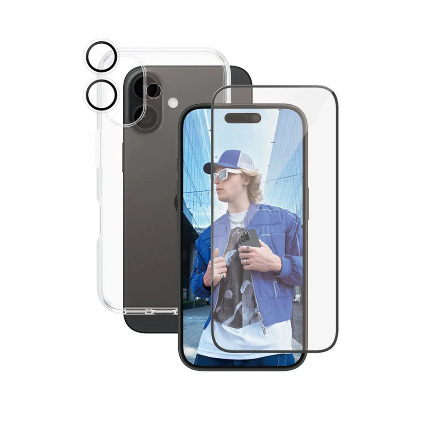 iPhone Protection Bundle - Camera Lens + Clear TPU Case + Screen Protector (iPhone 14-17 Pro Max)