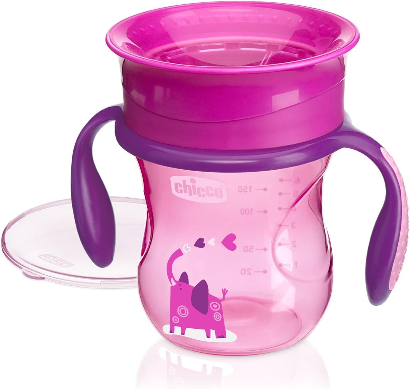 Chicco 360 Perfect Cup 12M+ Girl Spill-Free Baby Cup