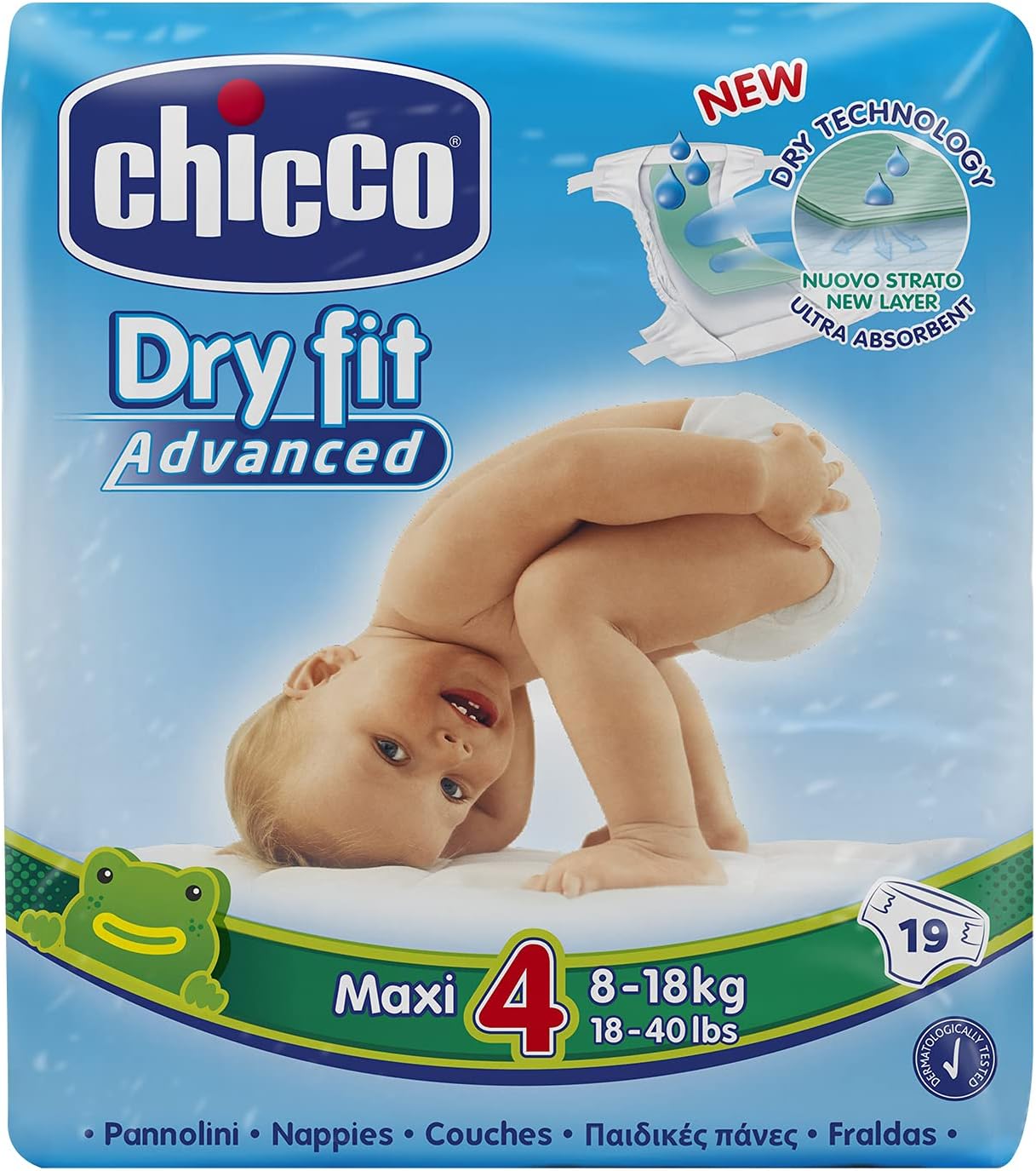 Chicco Dry Fit Plus Maxi 19X10 Diapers Ultimate Comfort & Protection