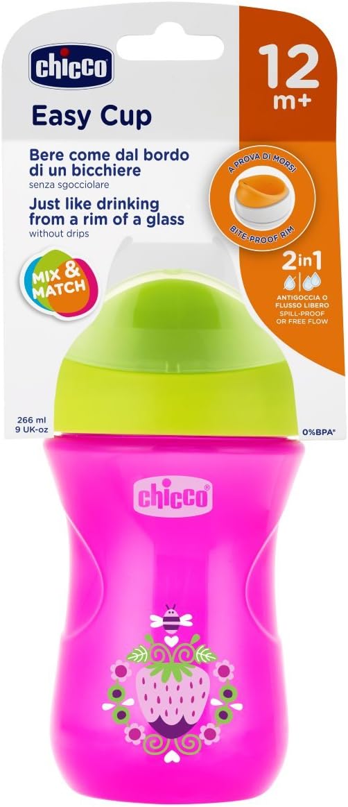 Chicco Easy Cup 12M+ GIRL PACK1 Perfect for Toddler Drinking - Pink