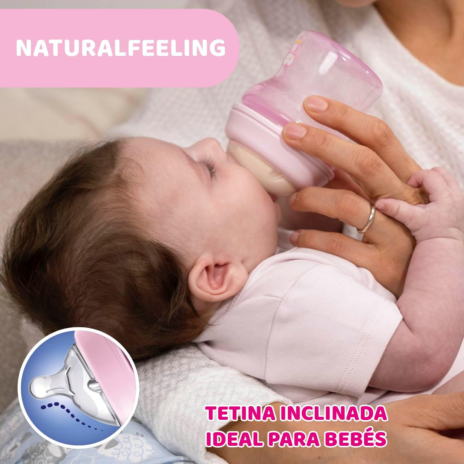 Chicco Natural Feeling Baby Bottle 250ml Anti-Colic - 2M+