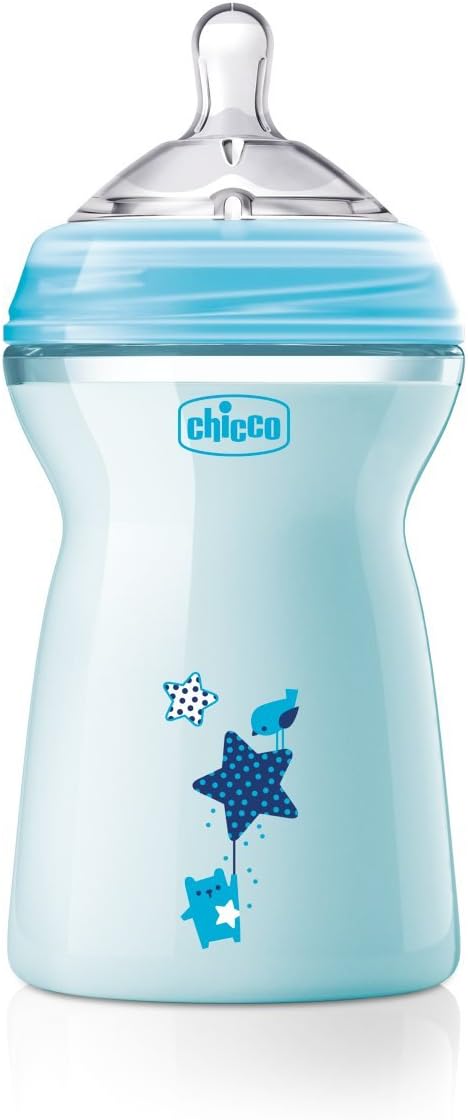 Chicco Natural Feeling Bottle 330ml Fast Flow 6M+ - Blue