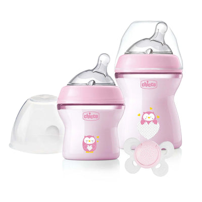 Chicco Natural Feeling Gift Set Baby Girl Anti-Colic - Pink