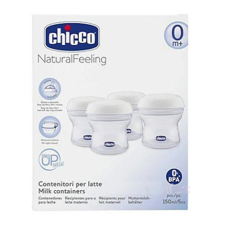 Chicco Natural Feeling Milk Containers Safe & Easy Storage