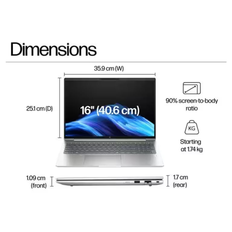 HP ProBook 4 G1i 16″ Laptop – Intel Ultra 7 255H, 24GB DDR5, 1TB SSD, NVIDIA RTX 3050