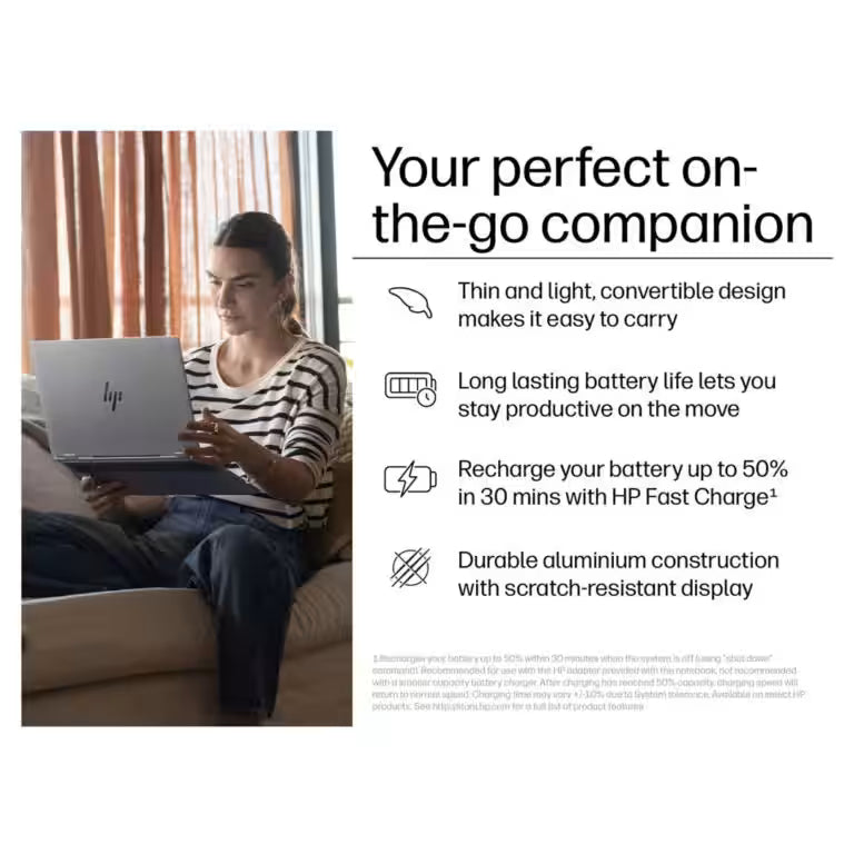 HP OmniBook X Flip 16 – Intel Ultra 7 258V, 32GB DDR5, 1TB SSD, 2K OLED 360° Touch Convertible Laptop