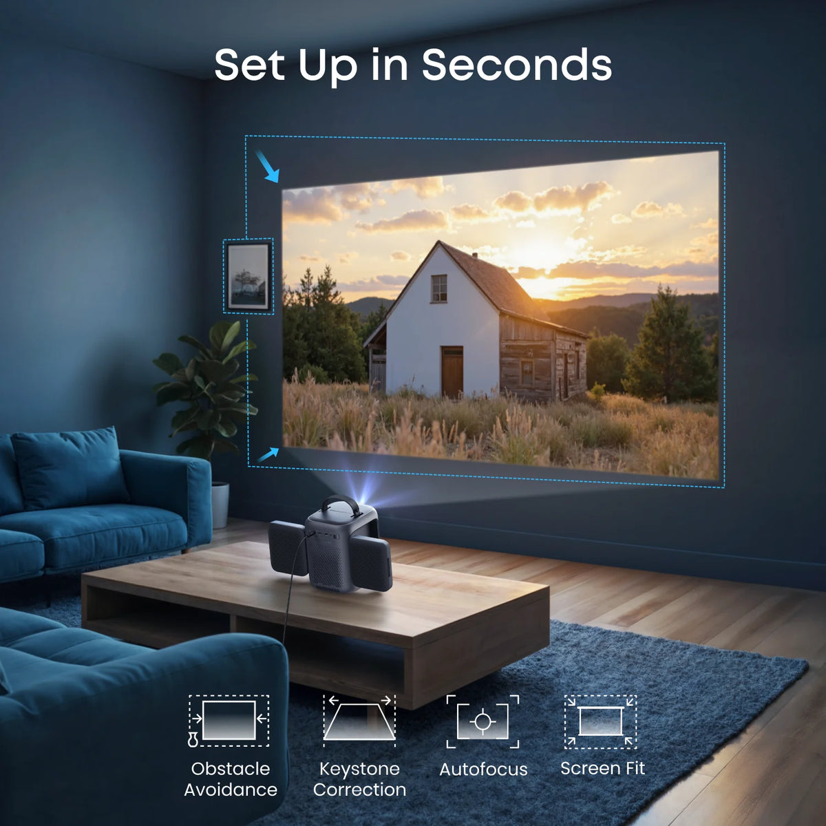 soundcore Nebula P1i Smart Portable Projector without Flippable Speakers