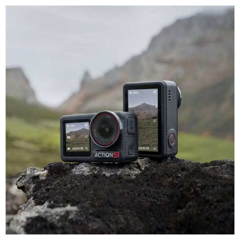 DJI Osmo Action 5 Pro Adventure Combo – 4K Action Camera, 1/1.3" Sensor, 12H Battery, HorizonSteady, Dual OLED + Extension Rod