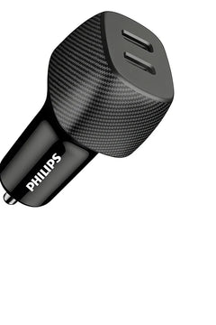 شاحن سيارة Philips 60W USB-C مزدوج 20V – بدون كابل