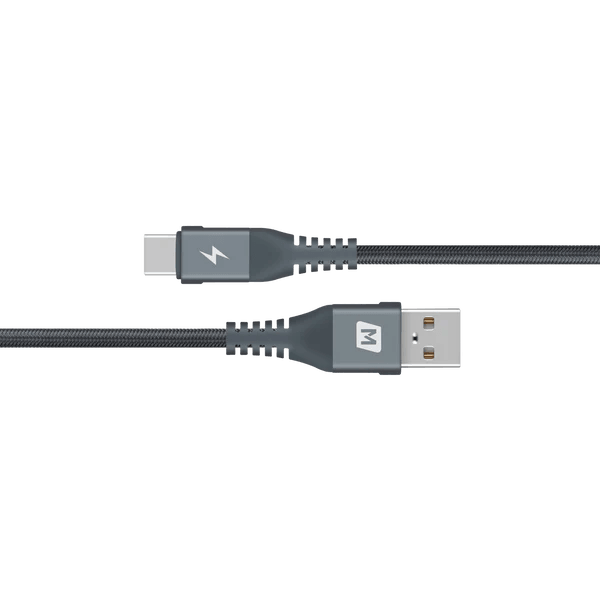 Momax Elite Link USB A to USB-C 5A Triple Braided Cable Support Quick Charge 1.2M - Black