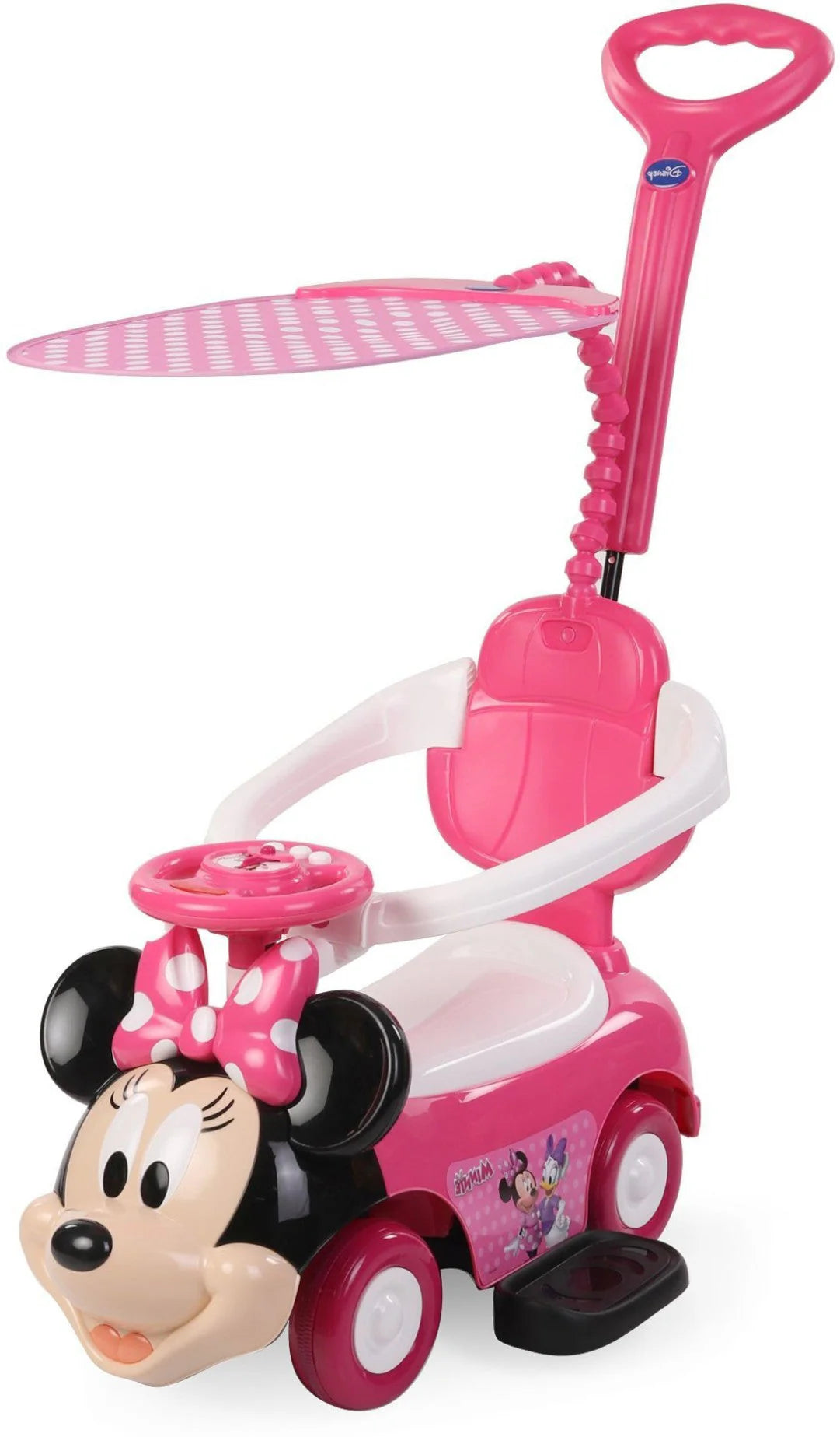 Disney Minnie Push Car with Handle & Umbrella 3-in-1 Ride