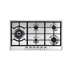 Elba 90 cm Gas Hob, 5 Burners, Italian Stainless Steel